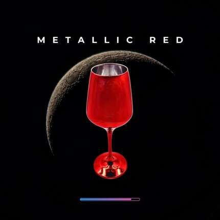 Metallic Red Colour Plated Champagne /Wine Flute Glass Set