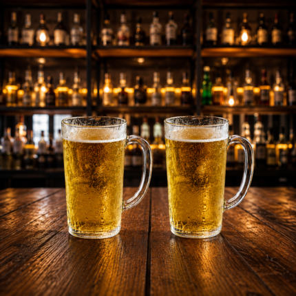 Frosted Classy Beer Glass /Mug Set - Of 2