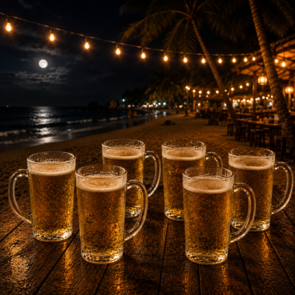 Frosted Classy Beer Glass /Mug - Set Of 6